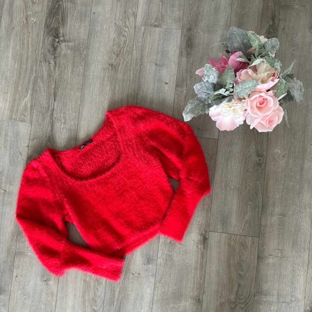 ZARA RED SWEATER‎ | SZ M
